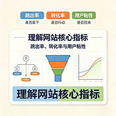 朝阳建站-理解网站核心指标:跳出率、转化率与用户粘性